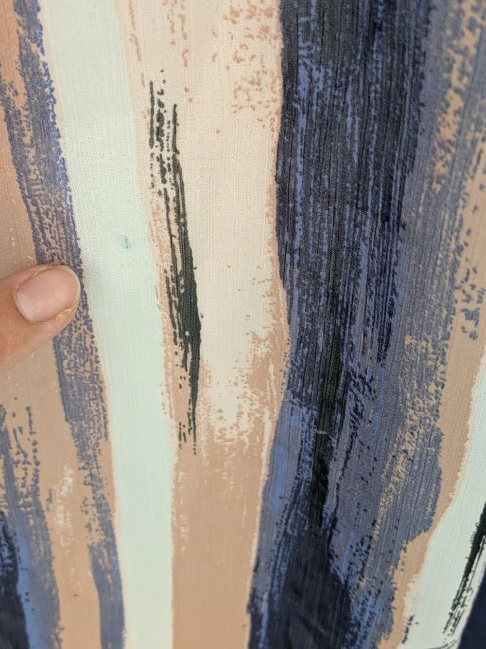ModCloth Brushstroke Striped Midi Skirt Boho Artsy Neutral Office Resort Plus 2X